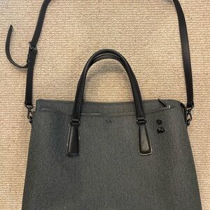 Tumi Gray and Black Messenger Bag